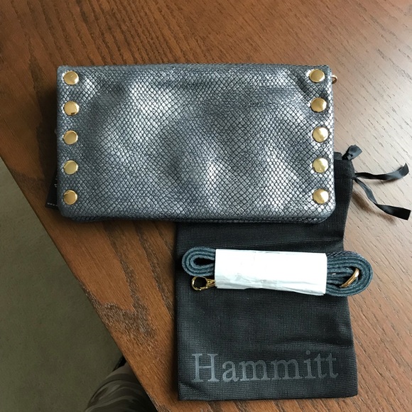 NWT Hammitt “Pierce” Silver Crossbody Handbag/Wallet - Picture 3 of 12